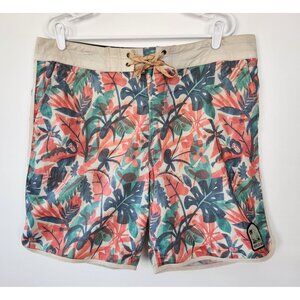 Howler Bros Bruja Boardshorts Stretch Swim Trunks Size 36, Tropical Print *READ*